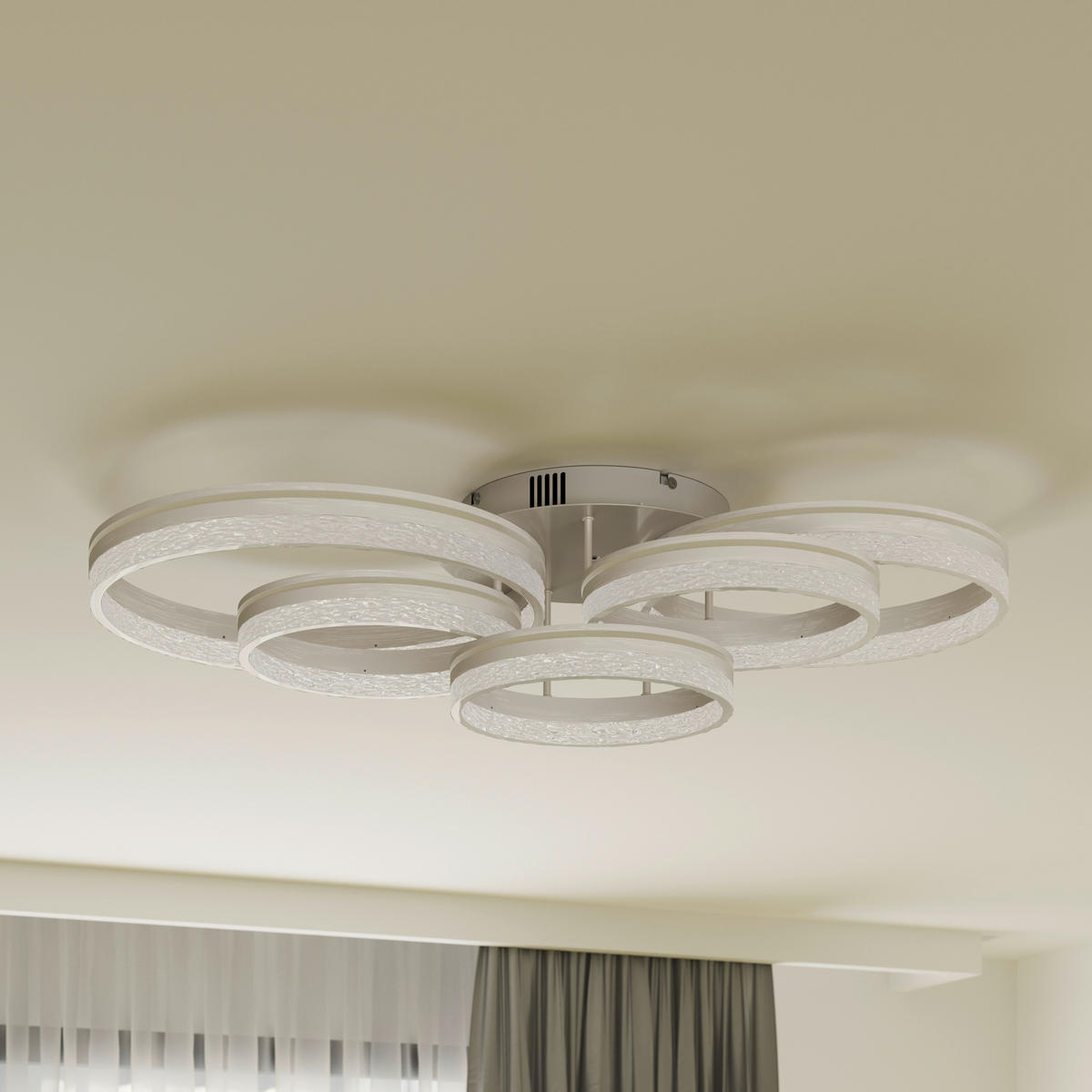 STROPNÍ LED SVÍTIDLO, 100/56/22 cm - cappuccino, Design, kov/plast (100/56/22cm) - Novel