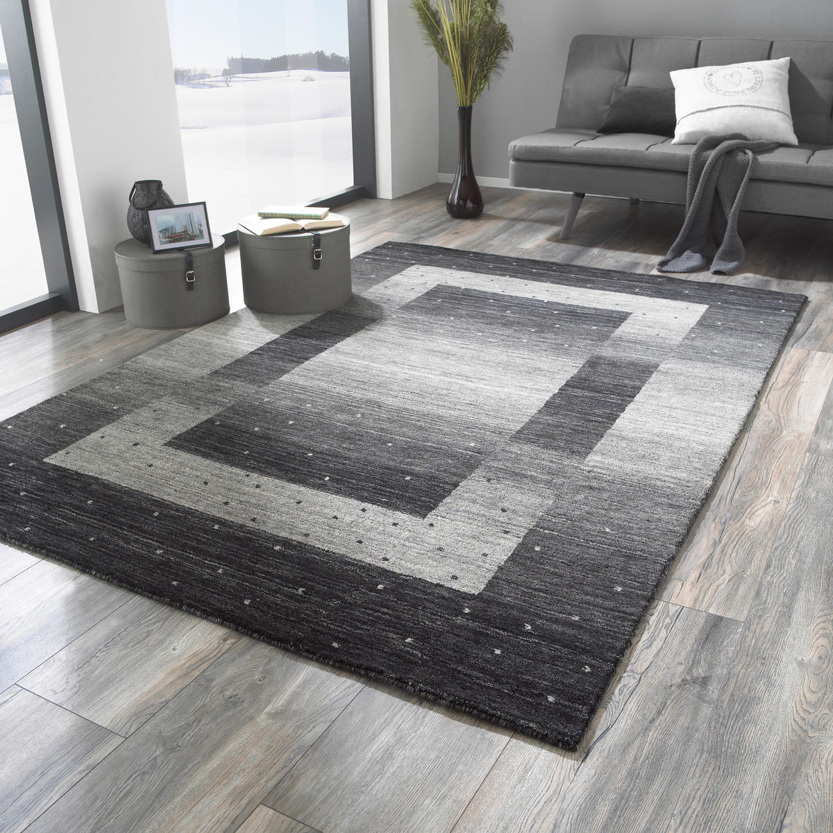 ORIENTÁLIS SZŐNYEG  Henry Black  - fekete, Konventionell, textil (160/230cm) - Cazaris