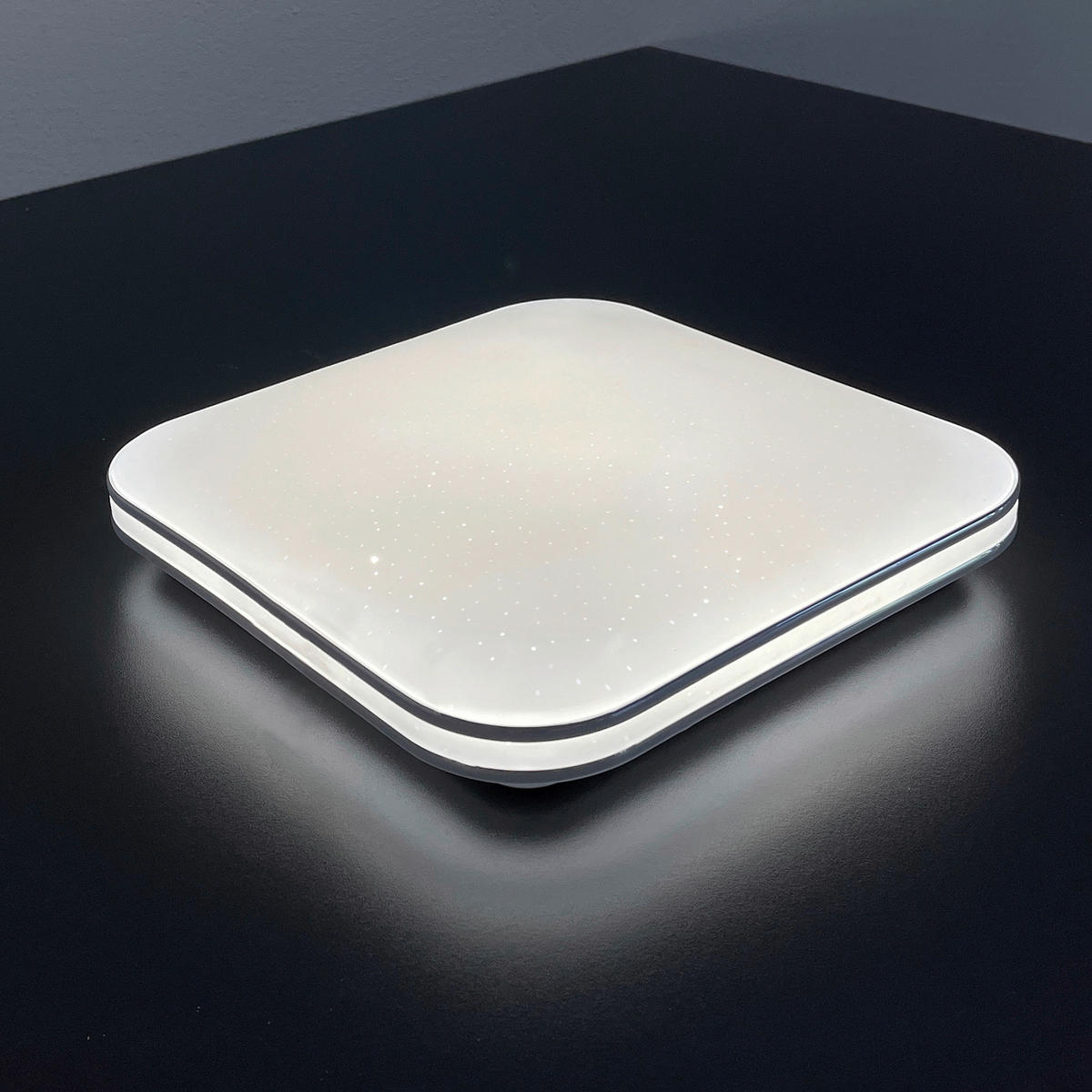 LED-DECKENLEUCHTE Porto   - Chromfarben/Weiß Hochglanz, KONVENTIONELL, Glas (34/34cm) - Fischer & Honsel