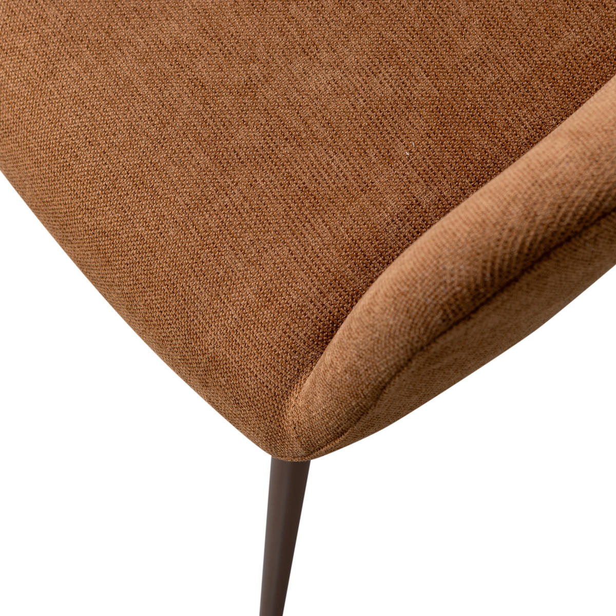 ARMLEHNSTUHL-SET 2 Stück gepolsterte Armlehnen Webstoff  - Dunkelbraun/Braun, MODERN, Textil/Metall (58/80/58cm) - Livetastic