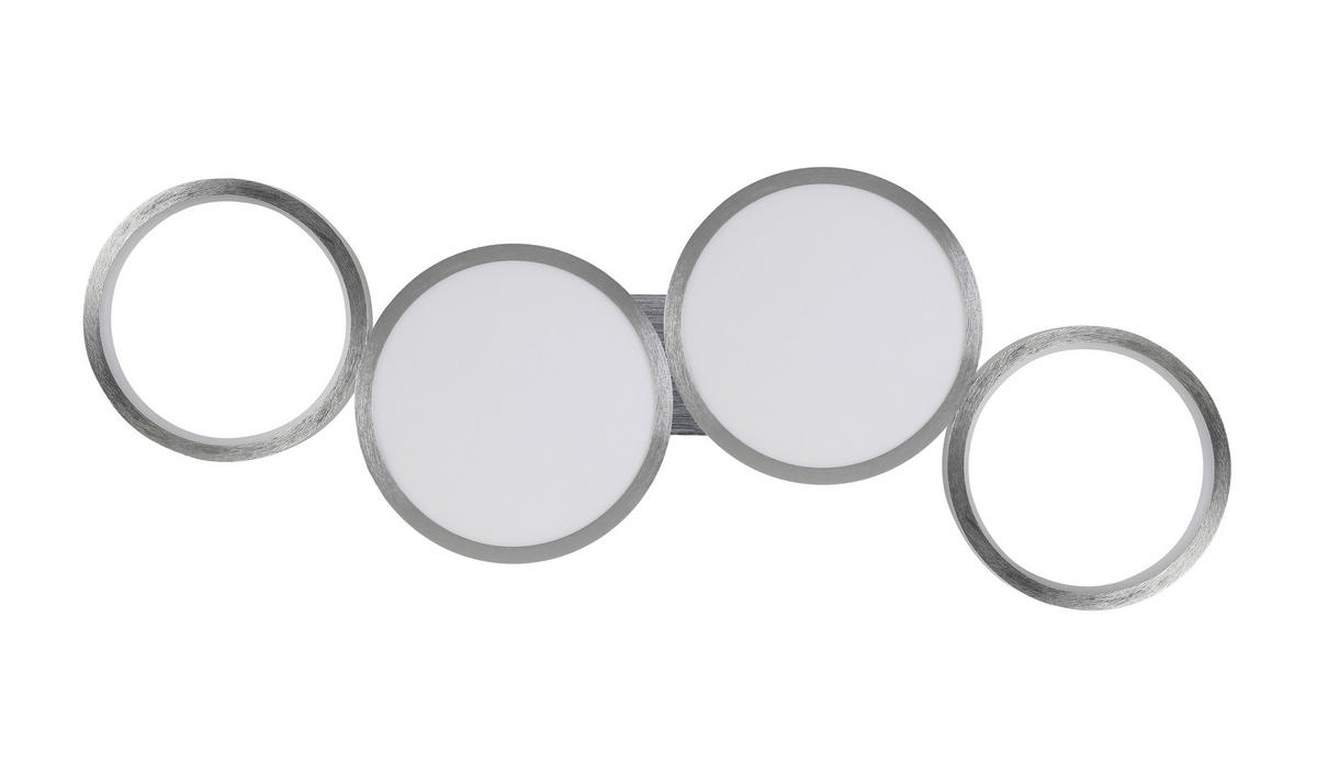 LED-TAKLAMPA 91/34/6 cm  - aluminiumfärg, Design, metall/plast (91/34/6cm) - Novel
