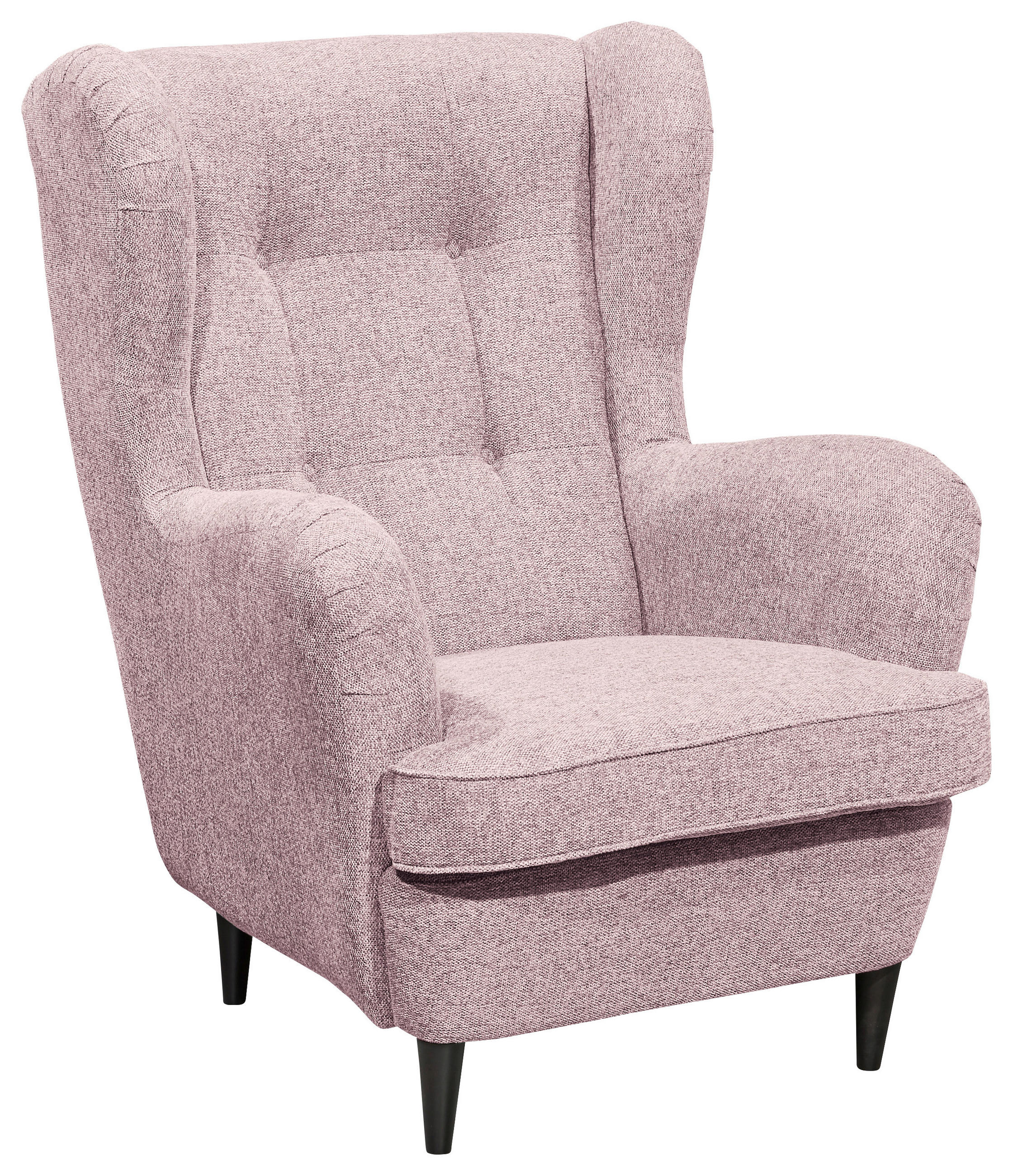 Ohrensessel Oskar Webstoff Flamingofarben