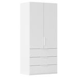 DREHTÜRENSCHRANK 101/235/61 cm,  in Weiß, 2-türig  - Weiß, Basics, Holzwerkstoff/Metall (101/235/61cm) - Novel