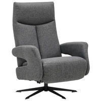 RELAXSESSEL in Textil Anthrazit  - Anthrazit/Schwarz, Design, Textil/Metall (74/105/82cm)