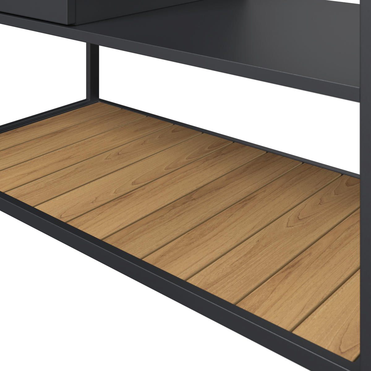 OUTDOORKÜCHE - Anthrazit/Naturfarben, MODERN, Kunststoff/Metall (120/116/60cm) - Ambia Garden