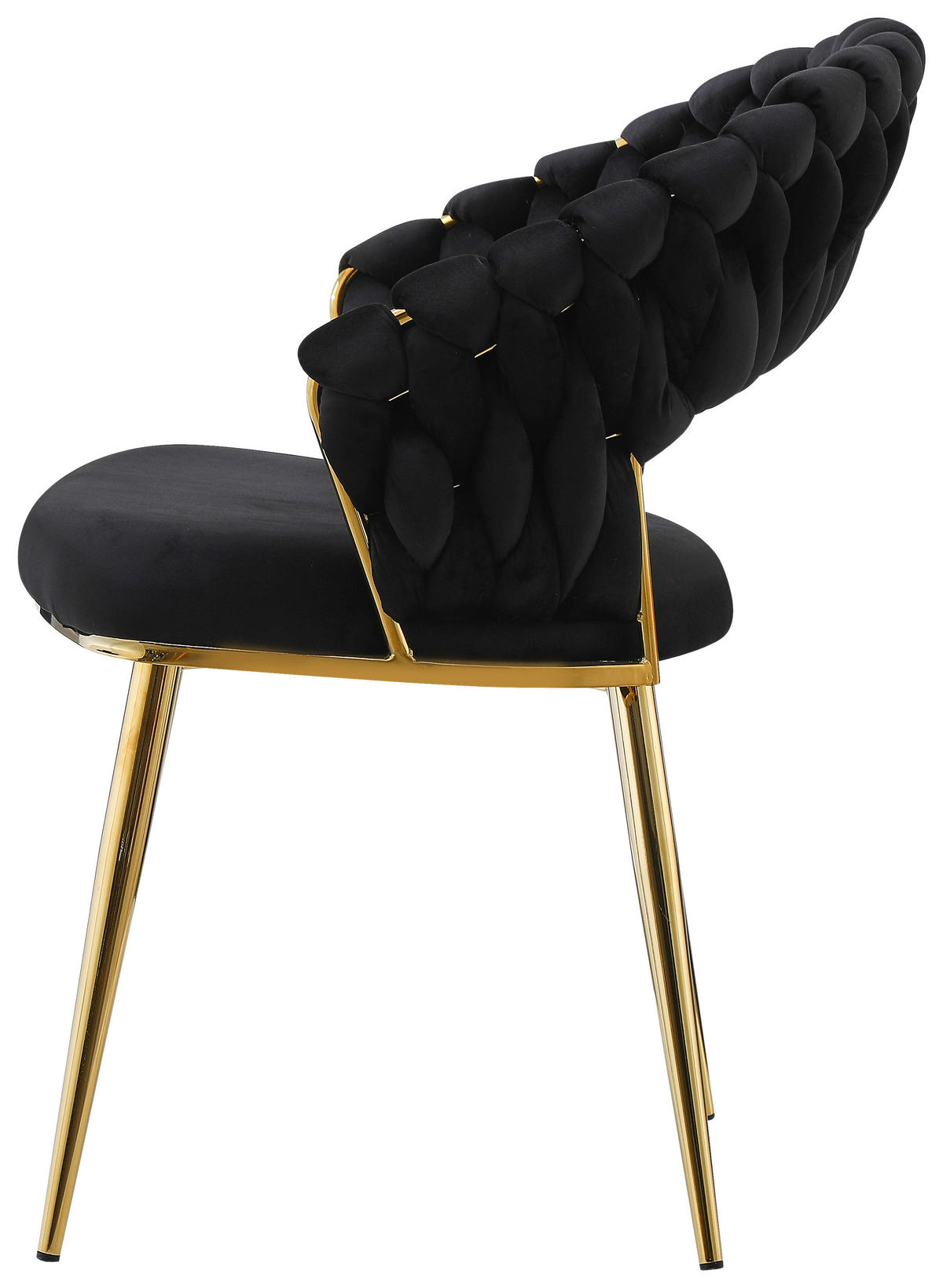 STOL MED ARMSTÖD SET 2 styck järn  - svart/guldfärgad, Design, metall/plast (61/82/60cm) - Kayoom