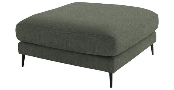 ECKSOFA  in Flachgewebe Grün Rücken echt  177/253 cm  - Schwarz/Grün, Design, Textil/Metall (177/253cm) - Dieter Knoll