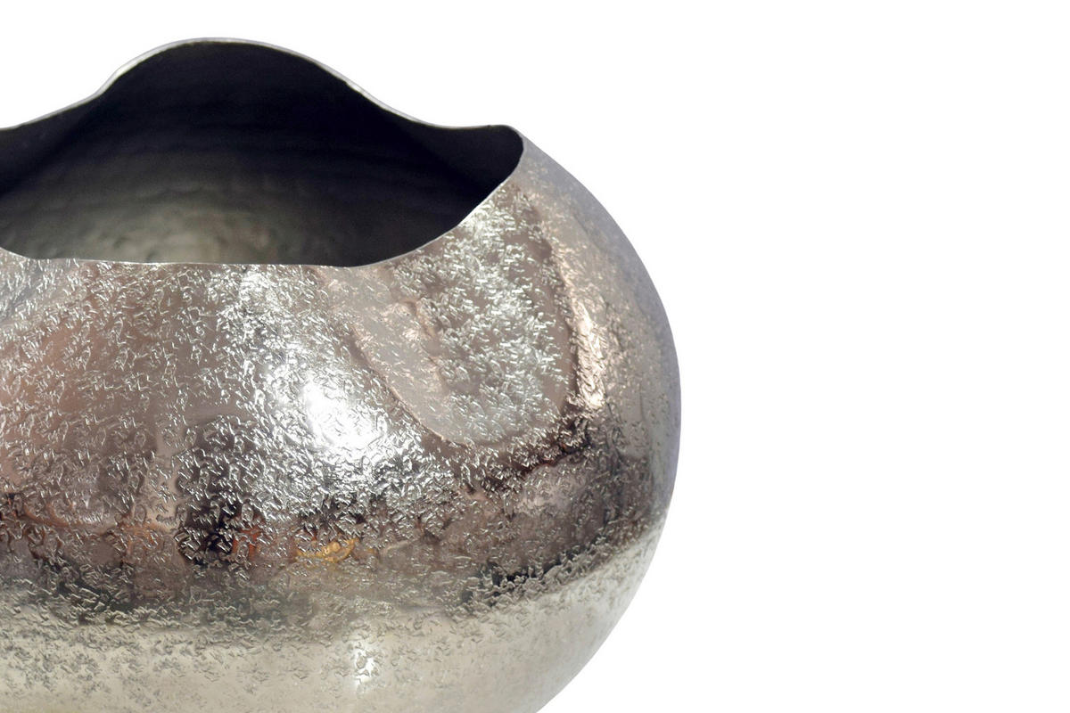Vază 21 cm  - argintiu, Design, metal (30/30/21cm) - MID.YOU