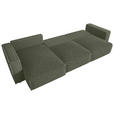 ECKSOFA Olivgrün Cord Zierkissen, Rückenkissen, Schlaffunktion, Rücken echt  - Schwarz/Olivgrün, MODERN, Kunststoff/Textil (350/168cm) - Xora