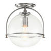 DECKENLEUCHTE Elstead Somerset 28.2/31.8 cm   - Nickelfarben, Design, Glas/Metall (28.2/31.8cm) - Elstead Lighting