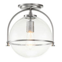 DECKENLEUCHTE Elstead Somerset 28.2/31.8 cm   - Nickelfarben, Design, Glas/Metall (28.2/31.8cm) - Elstead Lighting