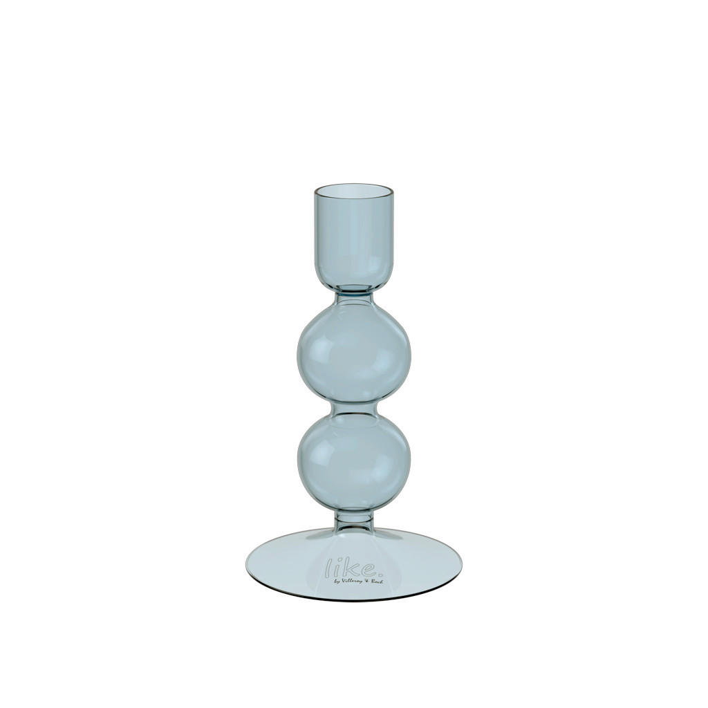 KERZENHALTER - Pastellblau, KONVENTIONELL, Glas (7,5/7,5/13,5cm) - like.Villeroy & Boch
