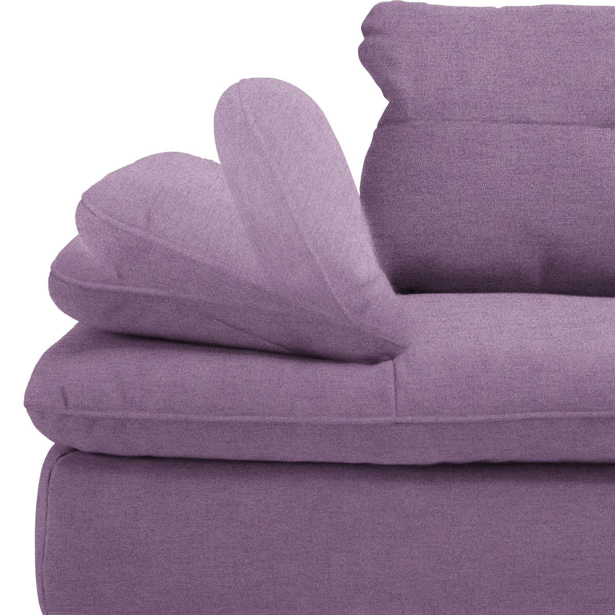 ECKSOFA in Flachgewebe Lila  - Lila/Schwarz, Design, Textil/Metall (344/271cm) - Chilliano