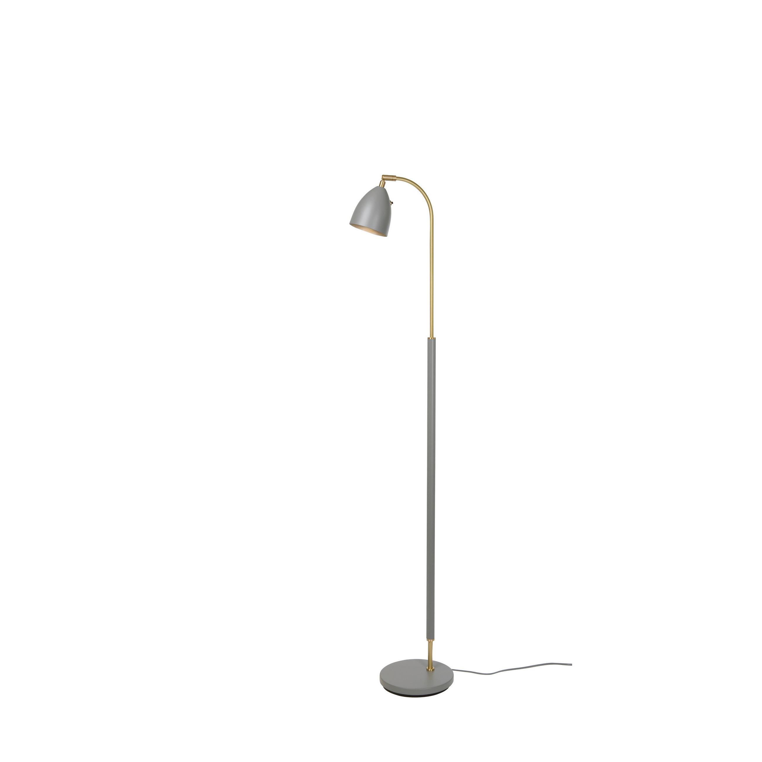 STEHLEUCHTE Floor lamp Deluxe 22,9/133,8 cm  - Messingfarben/Grau, Basics, Metall (22,9/133,8cm) - Belid