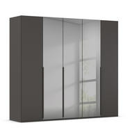 DREHTÜRENSCHRANK in Graphitfarben, Grau  - Graphitfarben/Grau, Trend, Glas/Holzwerkstoff (251/223/61cm) - Rauch Möbel