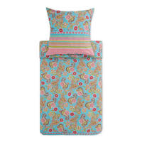 BETTWÄSCHE Rapallo Satin 135/200 cm  - Türkis, KONVENTIONELL, Textil (135/200cm) - Bassetti