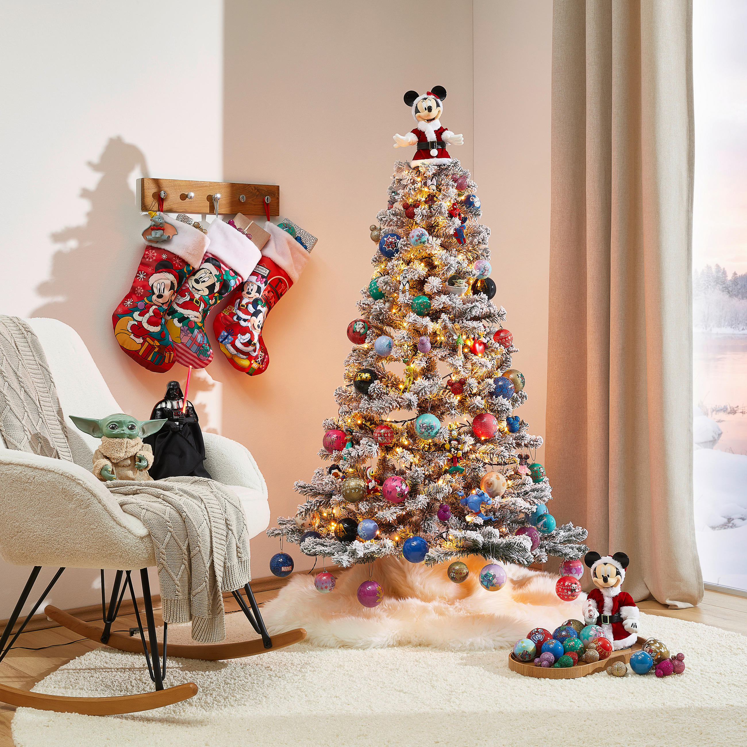 CHRISTBAUMKUGEL-SET 14-teilig Mickey & Minnie  - Multicolor, Trend, Kunststoff - Disney