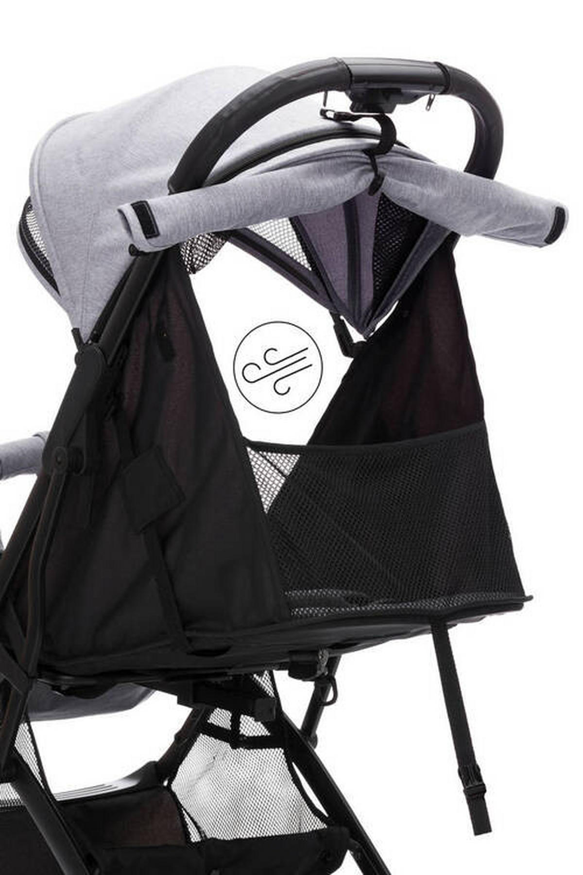 GOLFOVÝ KOČÁREK - černá/světle šedá, Basics, kov/textil (105/70/51cm) - Fillikid