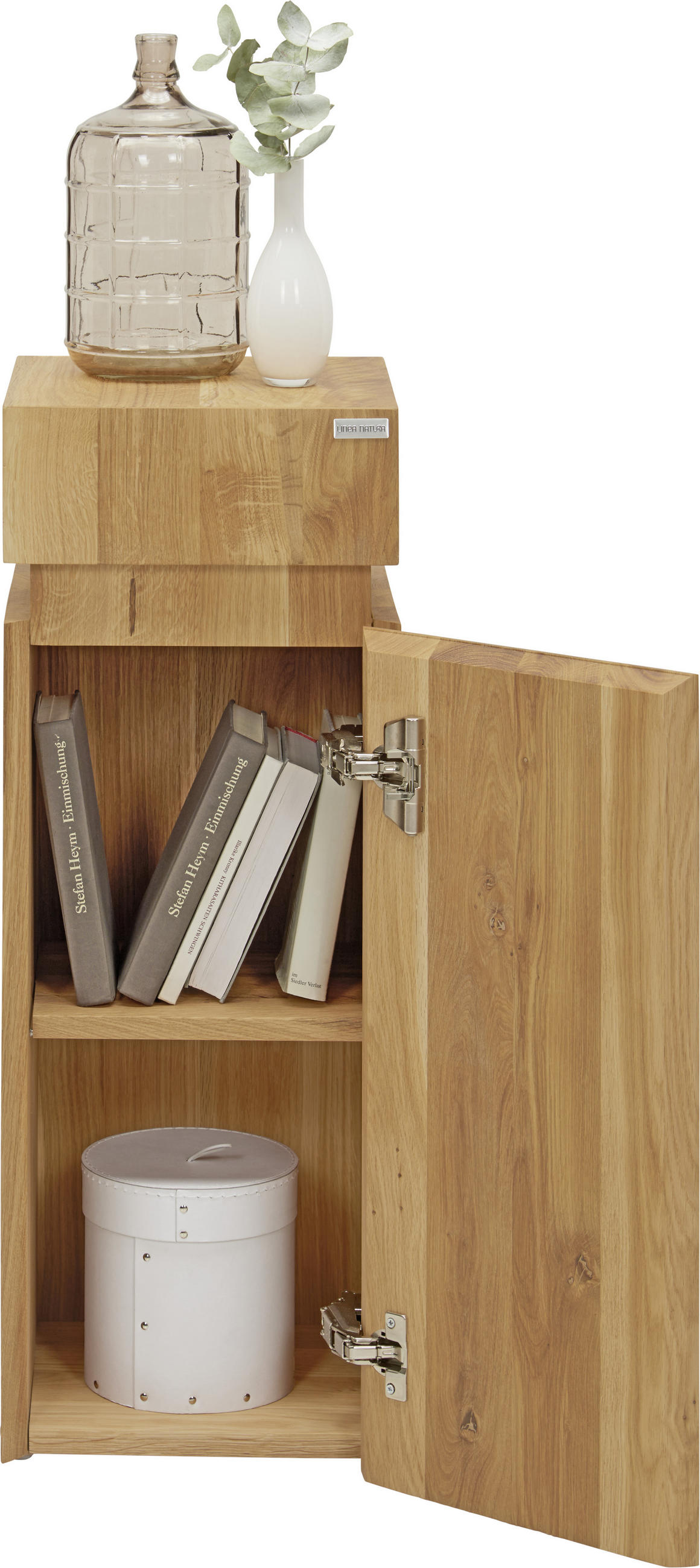 BEISTELLTISCH 30/30/80 cm Wildeiche massiv Eichefarben quadratisch  - Eichefarben, MODERN, Holz (30/30/80cm) - Linea Natura