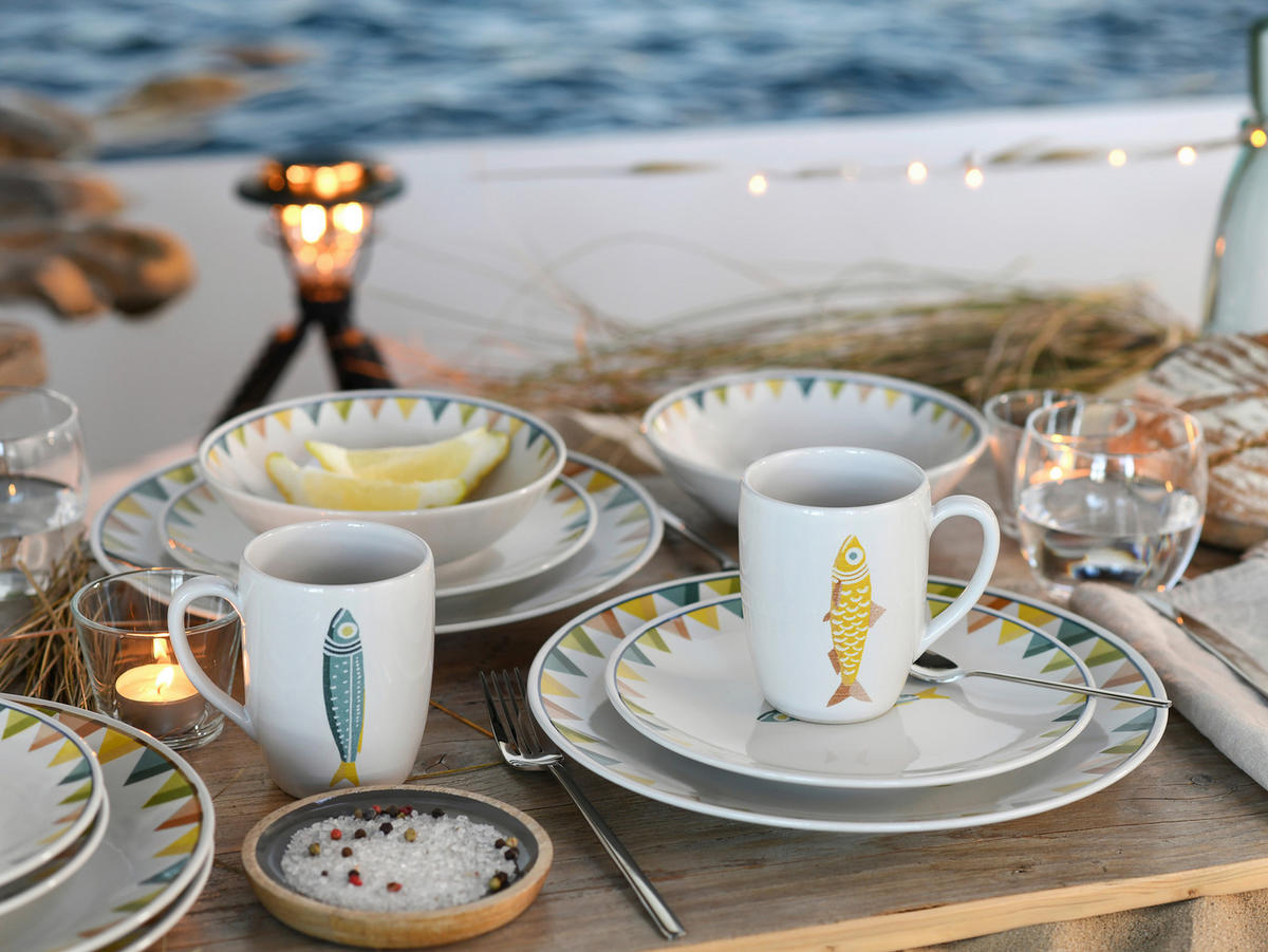 KOMBISERVICE Sardinhas 16-teilig  - Multicolor, Basics, Keramik - Creatable