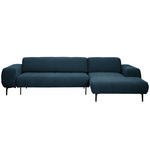 ECKSOFA in Chenille Blau  311/167 cm  - Blau/Schwarz, Design, Textil/Metall (311/167cm) - Xora