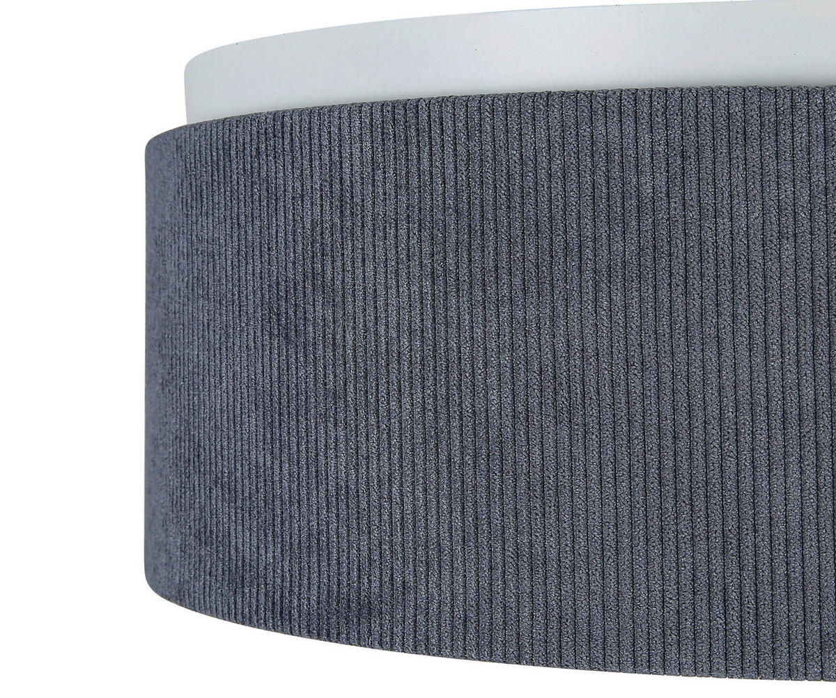 DECKENLEUCHTE 40/15 cm   - Anthrazit, Trend, Kunststoff/Textil (40/15cm) - Novel