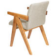 ARMLEHNSTUHL in Holz, Textil Taupe  - Taupe/Eichefarben, KONVENTIONELL, Holz/Textil (53,5/83/62cm) - Linea Natura