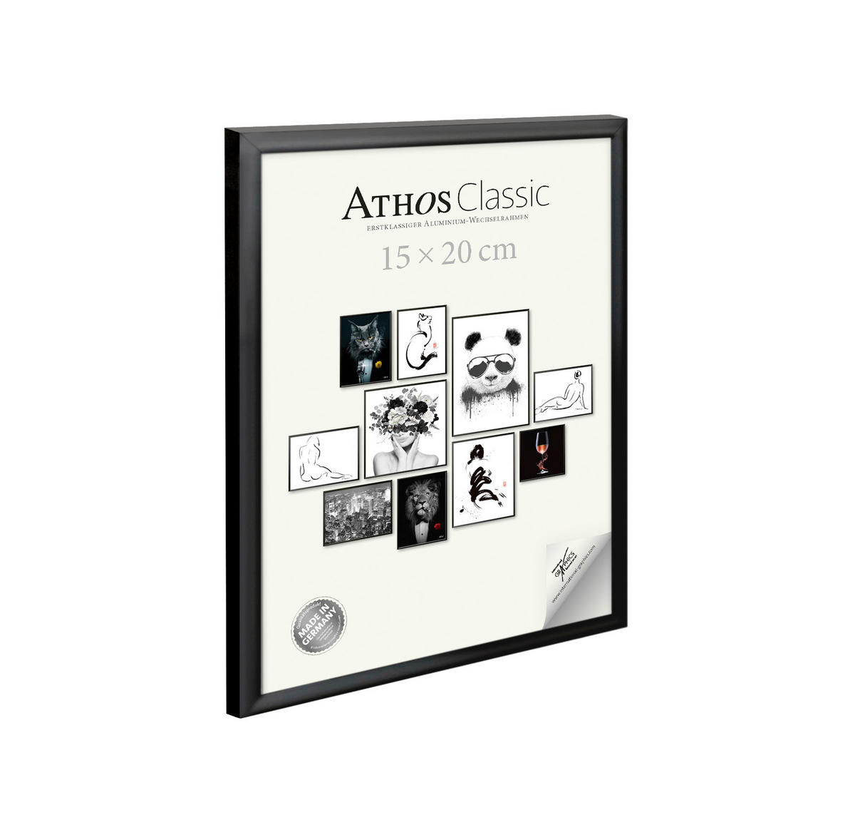 BILDERRAHMEN - Schwarz, Basics, Papier/Holzwerkstoff (15/20/1,8cm)