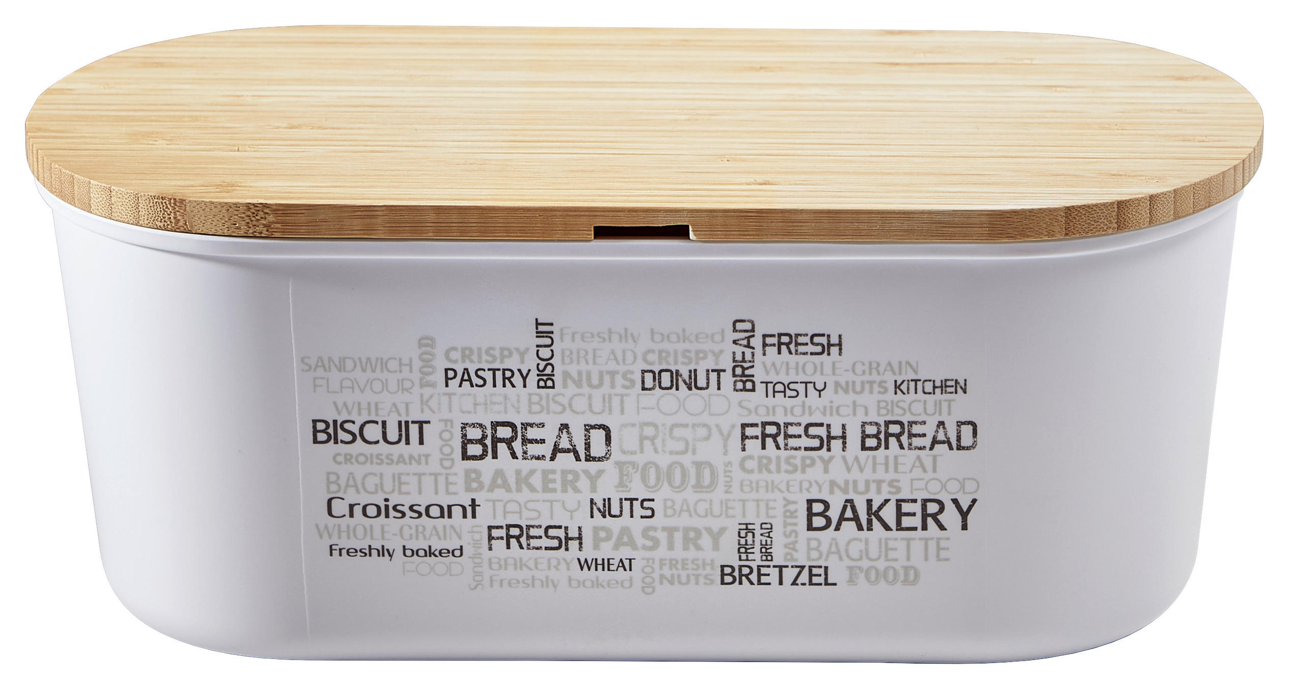 BROTBOX  - Weiß, Basics, Holz/Kunststoff (34/14/18cm) - Homeware Profession.