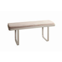 SITZBANK 115/48/36 cm Samt Kaschmir  - Kaschmir, KONVENTIONELL, Textil/Metall (115/48/36cm)