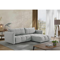 ROHOVÁ ROZKLÁDACÍ POHOVKA, plast, textil, kompozitní dřevo, šedobéžová - černá/šedobéžová, Konvenční, kompozitní dřevo/textil (273/188cm) - Livetastic