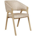 ARMLEHNSTUHL  Typenauswahl Jacquard  - Taupe/Eichefarben, KONVENTIONELL, Holz/Textil (57/87/60cm) - Linea Natura