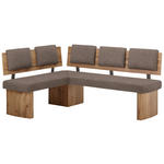 ECKBANK 155/195 cm  in Braun, Eichefarben  - Eichefarben/Braun, KONVENTIONELL, Holzwerkstoff/Textil (155/195cm) - Cantus