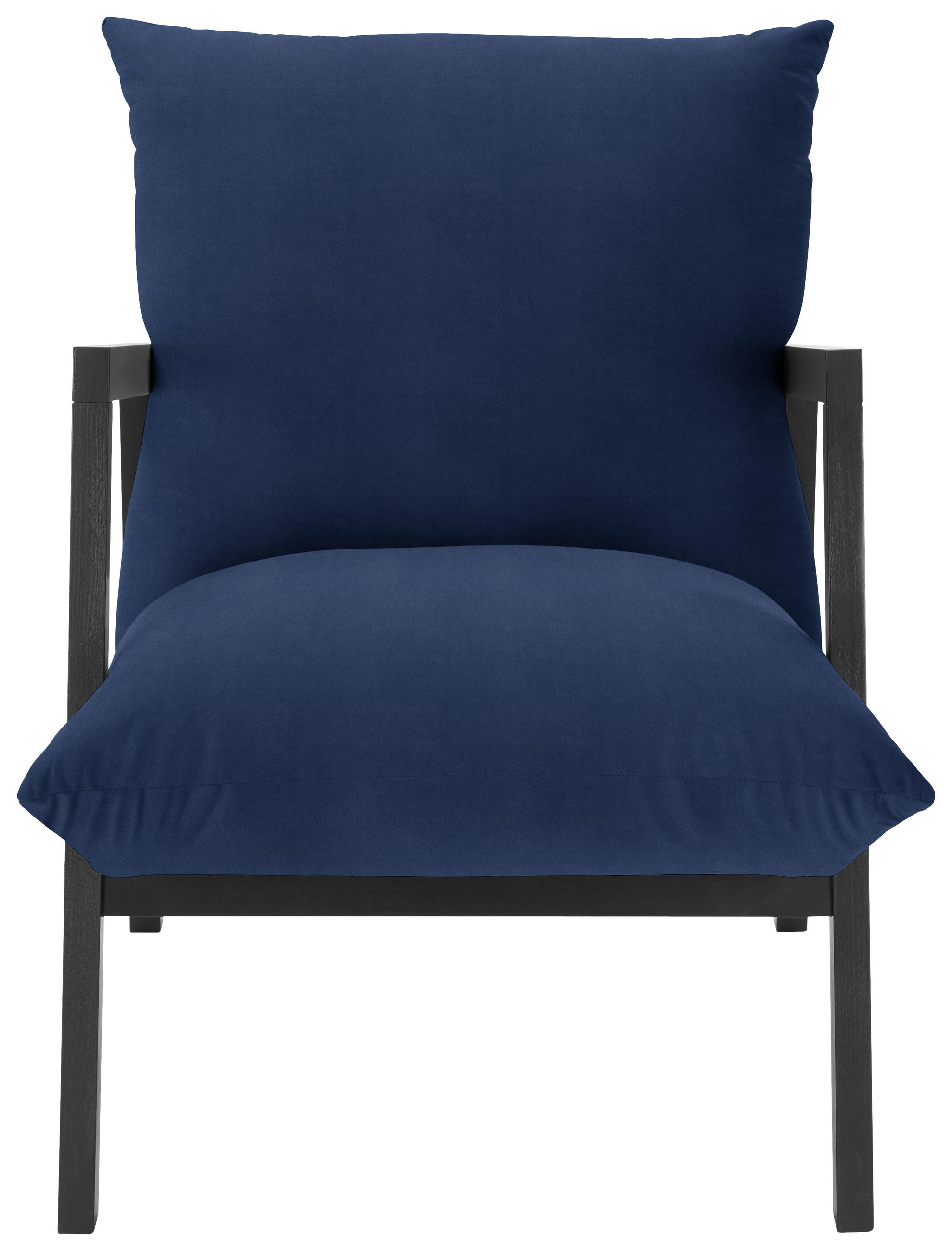 FOTOLIU in textil albastru închis  - culoare lemn wenge/albastru închis, Design, lemn/textil (63/76/80cm) - Carryhome