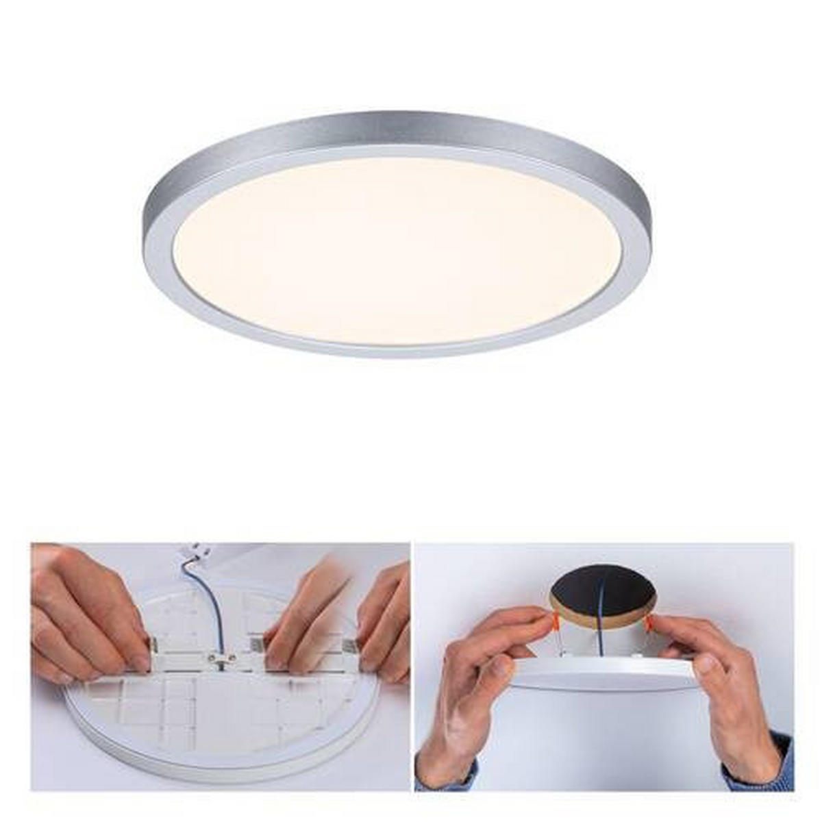 LED-PANEEL 17,5 cm  - Chromfarben, Design, Kunststoff (17,5cm) - Paulmann