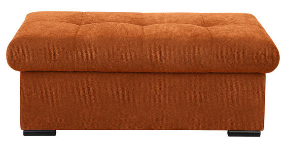 HOCKERBANK 108/42/54 cm Flachgewebe Rostfarben Kunststoff - Rostfarben/Schwarz, Design, Kunststoff/Textil (108/42/54cm) - Xora