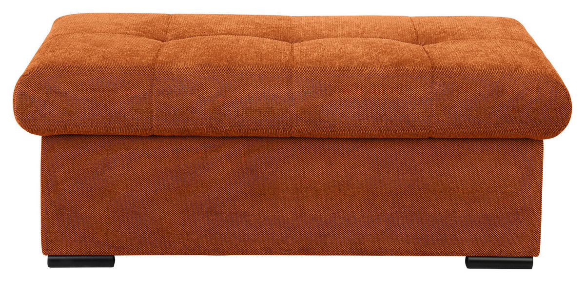 HOCKERBANK 108/42/54 cm Flachgewebe Rostfarben Kunststoff  - Rostfarben/Schwarz, Design, Kunststoff/Textil (108/42/54cm) - Xora