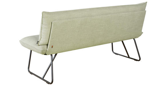 SITZBANK 180/90/70 cm Struktur Grün, Beige Metall  - Beige/Schwarz, Design, Textil/Metall (180/90/70cm) - Dieter Knoll