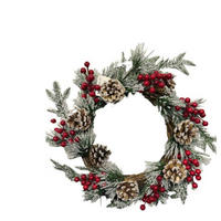 KRANZ - Dunkelgrün/Kirschrot, Basics, Kunststoff (35cm) - X-Mas