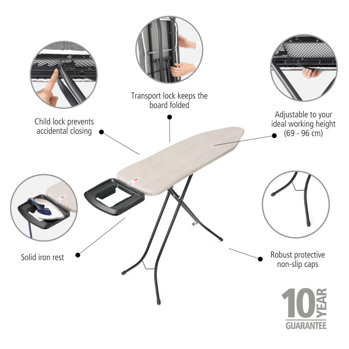LIKALNA DESKA - Basics, tekstil (124/38cm) - Brabantia