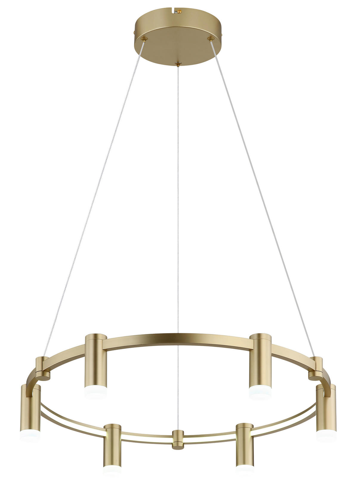 LED-HÄNGELEUCHTE 62/120 cm  - Transparent/Goldfarben, Design, Kunststoff/Metall (62/120cm) - Globo