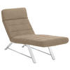 LIEGE in Mikrofaser Taupe  - Taupe/Chromfarben, Design, Textil/Metall (65/91/170cm) - Chilliano