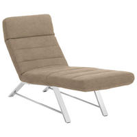 LIEGE in Mikrofaser Taupe  - Taupe/Chromfarben, Design, Textil/Metall (65/91/170cm) - Chilliano