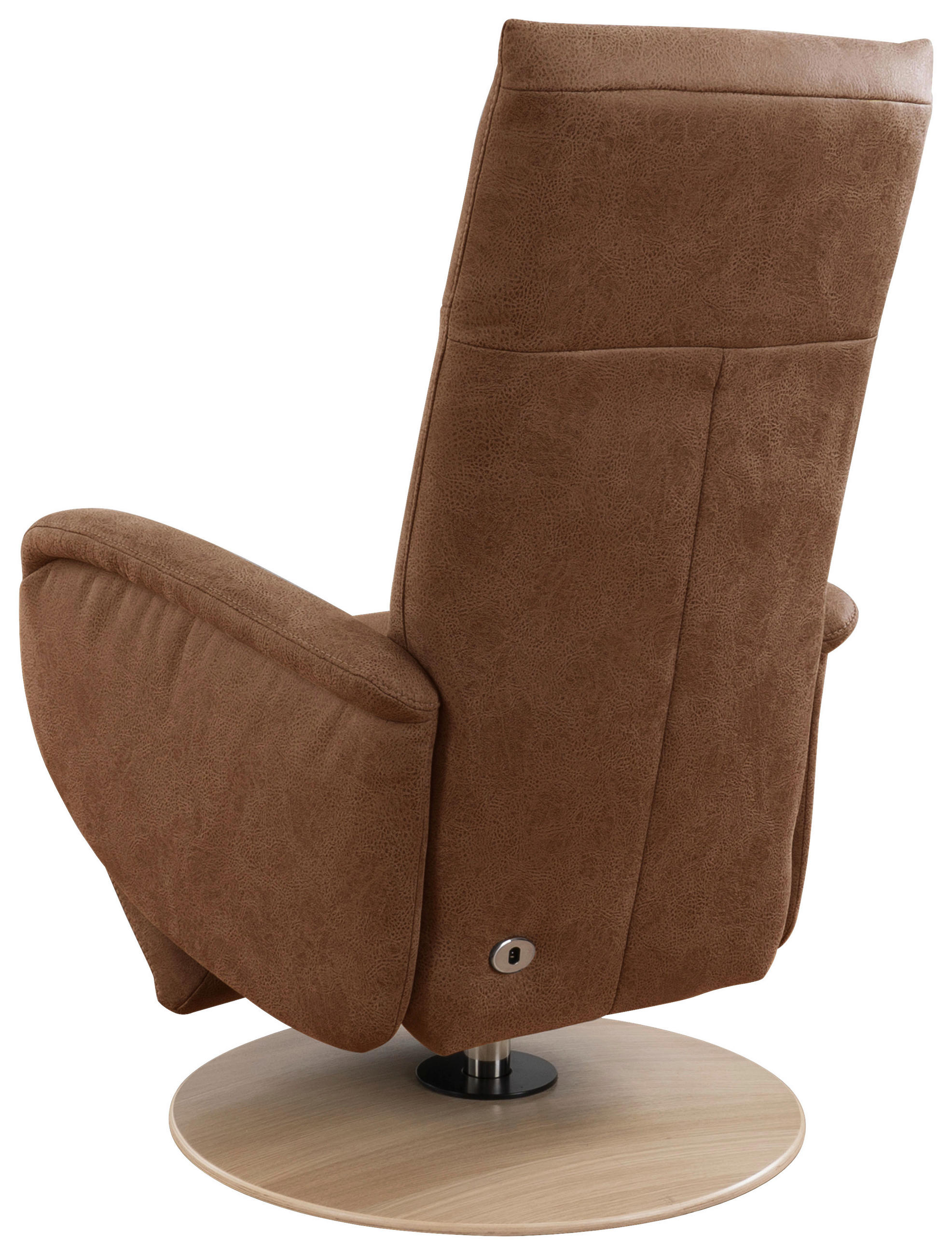 DREHSTUHL Mikrofaser Haselnussfarben  - Eiche Bianco/Haselnussfarben, KONVENTIONELL, Holz/Textil (75/112/82cm) - Sit & More