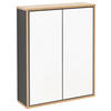 SPIEGELSCHRANK 60/75/18,5 cm  - Eichefarben/Anthrazit, MODERN, Glas/Holzwerkstoff (60/75/18,5cm) - MID.YOU