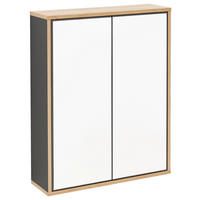 SPIEGELSCHRANK 60/75/18,5 cm  - Eichefarben/Anthrazit, MODERN, Glas/Holzwerkstoff (60/75/18,5cm) - MID.YOU