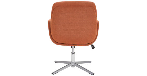 ARMLEHNSTUHL in Eisen Webstoff - Edelstahlfarben/Orange, KONVENTIONELL, Textil/Metall (60/77-84/66cm) - Novel