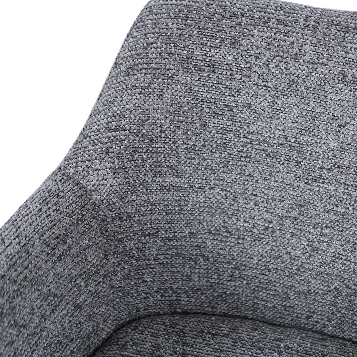 ARMLEHNSTUHL   Chenille  Grau, Schwarz  - Schwarz/Grau, MODERN, Holz/Textil (58/85/60cm) - MID.YOU