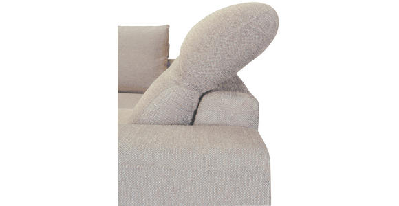 ECKSOFA Beige Chenille - Beige/Schwarz, KONVENTIONELL, Textil/Metall (185/240cm) - Carryhome