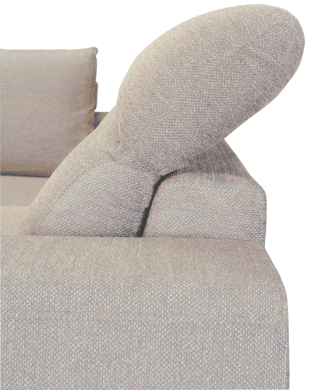ECKSOFA Beige Chenille  - Beige/Schwarz, KONVENTIONELL, Textil/Metall (185/266cm) - Carryhome
